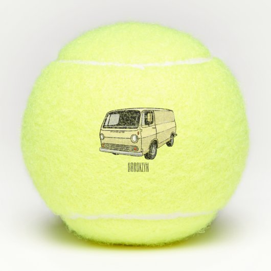 Balles De Tennis Illustration classique de van (Devant)
