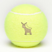 Balles De Tennis Illustration d'âne miniature joyeux (Dos)