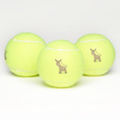 Balles De Tennis Illustration d'âne miniature joyeux (Multiple)