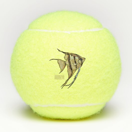 Balles De Tennis Illustration d'angelfish (Devant)