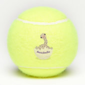Balles De Tennis Illustration d'autruche pour bébé à couver mignon (Dos)