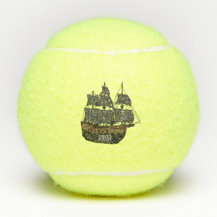Balles De Tennis Illustration de bateau pirate