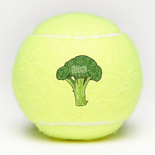 Balles De Tennis Illustration de Broccoli (Devant)