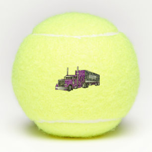 Balles De Tennis Illustration de camion semi-remorque