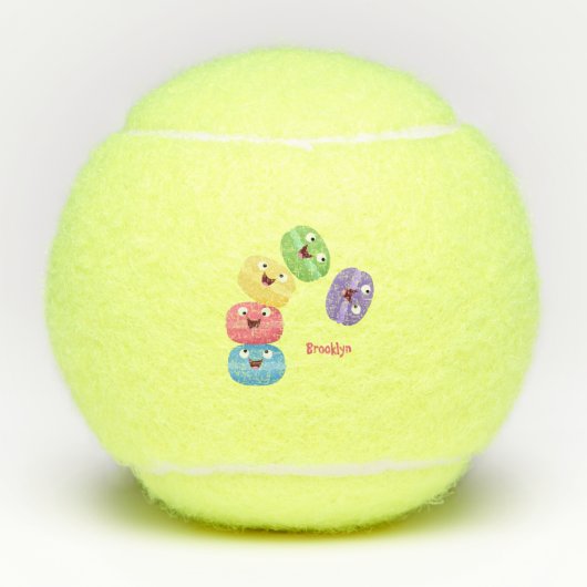 Balles De Tennis Illustration de caricature de macarons marrant mig (Devant)