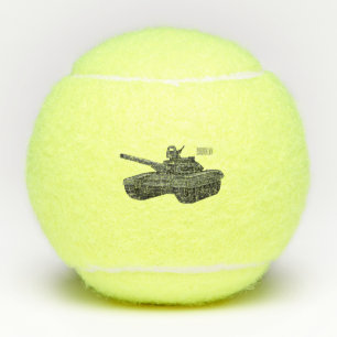Balles De Tennis Illustration de caricature de réservoir