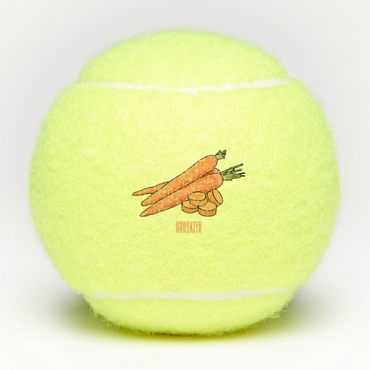 Balles De Tennis Illustration de carotte (Devant)