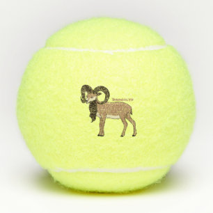 Balles De Tennis Illustration de chèvre de Mouflon