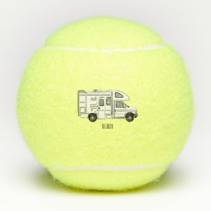 Balles De Tennis Illustration de dessin animé Campervan