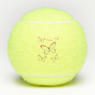 Balles De Tennis Illustration de dessin animé de papillon aux ailes