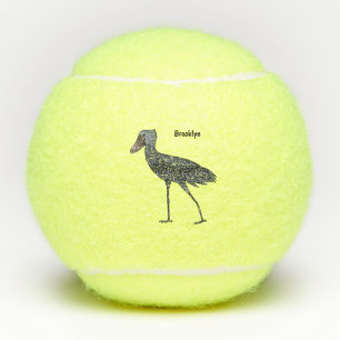 Balles De Tennis illustration de dessin animé d'oiseau bec-en-chaus