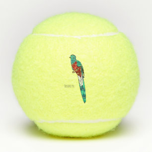 Balles De Tennis illustration de dessin animé d'oiseau quetzal resp