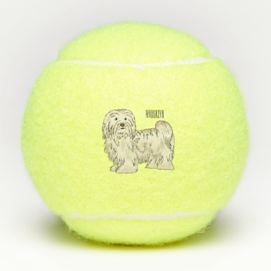 Balles De Tennis Illustration de dessin de chien de Havan (Devant)
