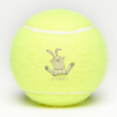 Balles De Tennis Illustration de dessin de lapin lapin mou (Dos)