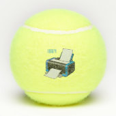 Balles De Tennis Illustration de dessin d'imprimante (Dos)