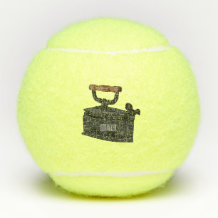Balles De Tennis Illustration de dessin en fer de Charbon