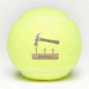 Balles De Tennis Illustration de dessin mignon, marteau et ongles
