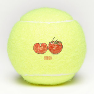 Balles De Tennis Illustration de dessin sur la tomate