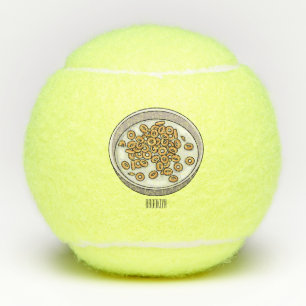 Balles De Tennis Illustration de dessin sur les céréales