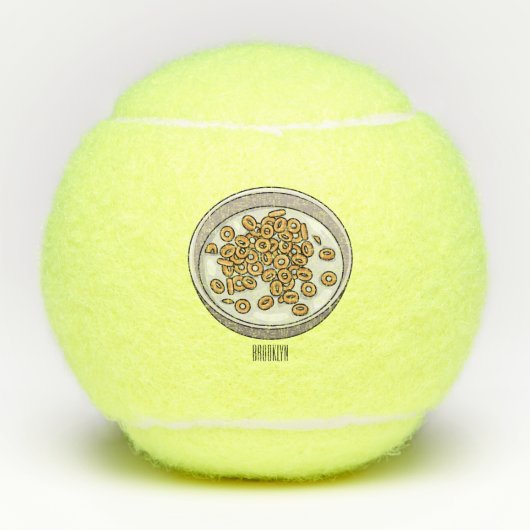 Balles De Tennis Illustration de dessin sur les céréales (Devant)