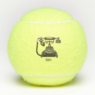 Balles De Tennis Illustration de dessin téléphonique