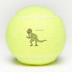 Balles De Tennis Illustration de dinosaure T rex drôle