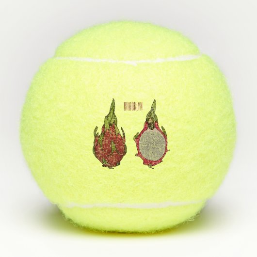 Balles De Tennis Illustration de dragon fruit (Devant)