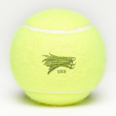Balles De Tennis Illustration de haricots verts (Dos)