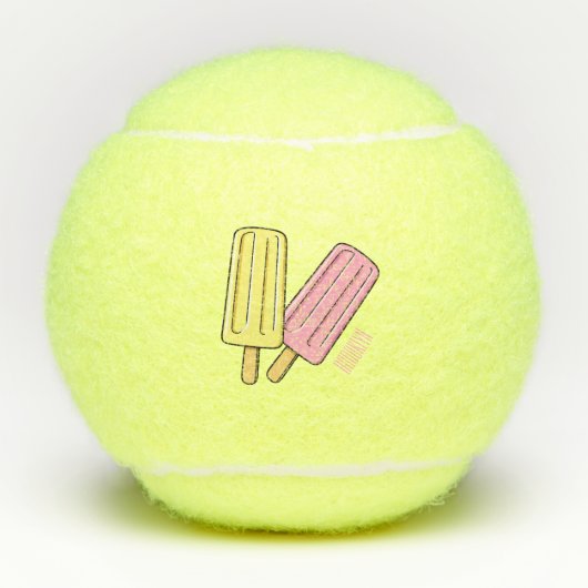 Balles De Tennis Illustration de Ice pop (Devant)