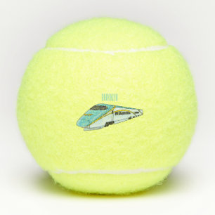 Balles De Tennis Illustration de la bande dessinée d'un train à bal