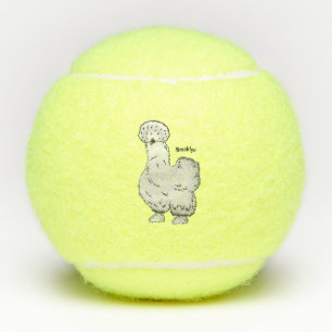 Balles De Tennis Illustration de la caricature du poulet Silkie