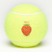 Balles De Tennis Illustration de la fraise Cute kawaii (Dos)