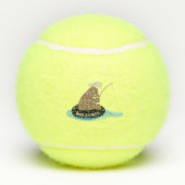 Balles De Tennis Illustration de la pêche de l'ourson mou (Dos)