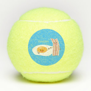 Balles De Tennis Illustration de l'oeuf de Cute kawaii et du bacon