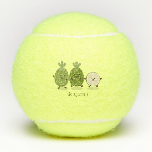 Balles De Tennis Illustration de mignonne guava feijoa (Devant)