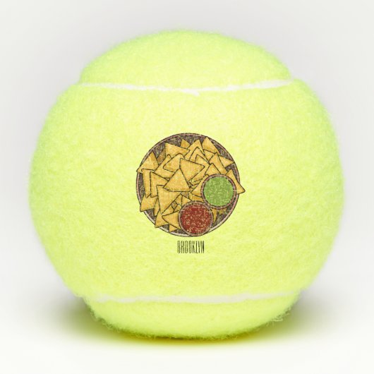 Balles De Tennis Illustration de Nachos (Devant)