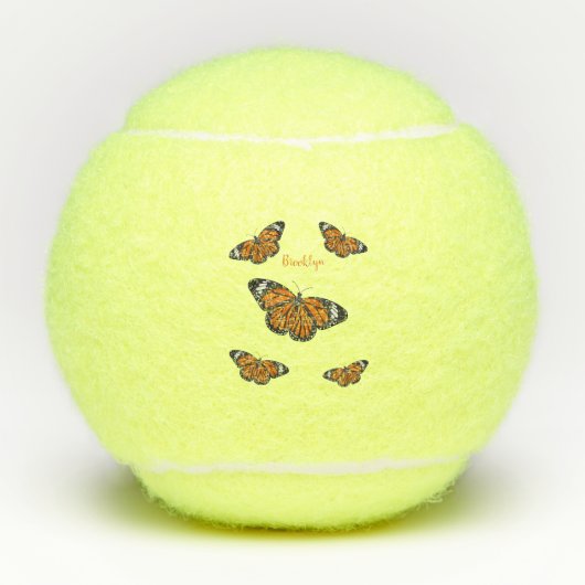 Balles De Tennis Illustration de papillon monarque (Devant)