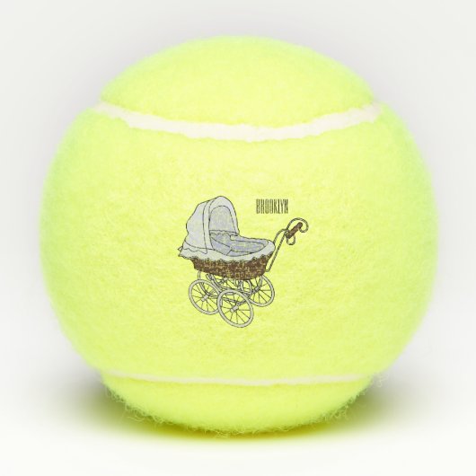 Balles De Tennis Illustration de poussette (Dos)