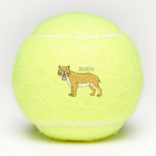 Balles De Tennis Illustration de tigre à dents de sabre