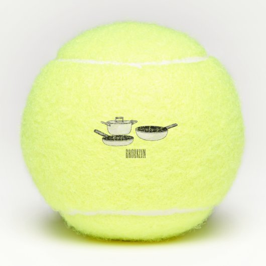 Balles De Tennis Illustration des jeux de cuisine (Devant)