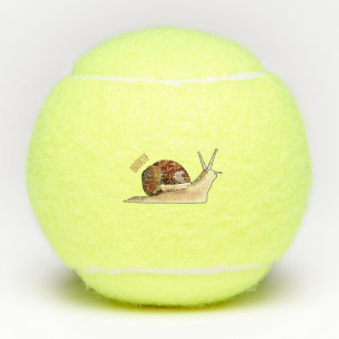 Balles De Tennis Illustration d'escargot