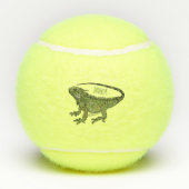 Balles De Tennis Illustration d'Iguana (Dos)