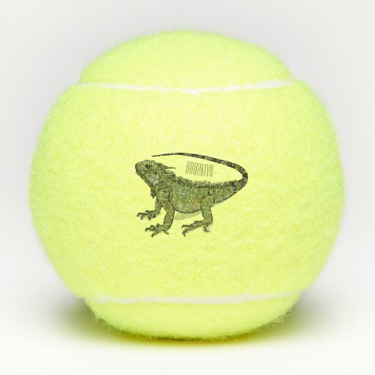 Balles De Tennis Illustration d'Iguana (Devant)
