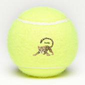 Balles De Tennis Illustration d'ocelot mignon (Dos)