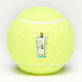 Balles De Tennis Illustration drôle de réfrigérateur (Dos)