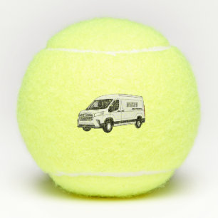 Balles De Tennis Illustration du fourgon de livraison