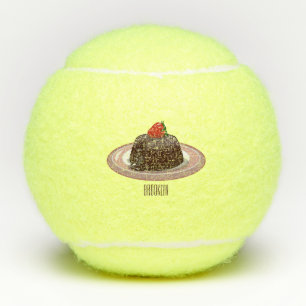 Balles De Tennis Illustration du gâteau de lave au chocolat
