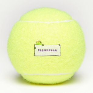 Balles De Tennis Illustration du panneau de grenouille verte mignon