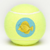 Balles De Tennis Illustration du poisson-tang jaune (Dos)