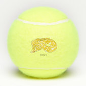 Balles De Tennis Illustration du serpent python birman (Dos)